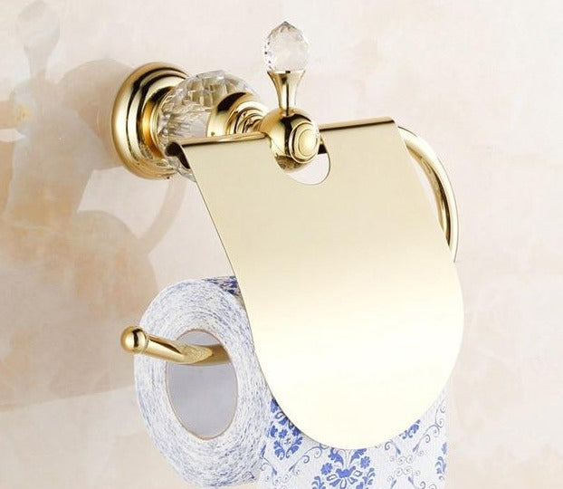 Holder Crystal Gold Washroom