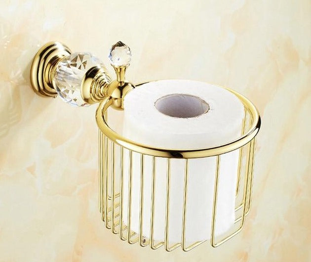 Holder Crystal Gold Washroom