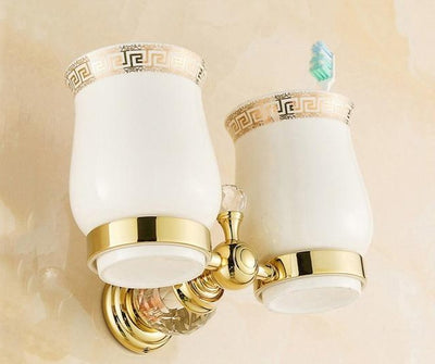 Holder Crystal Gold Washroom