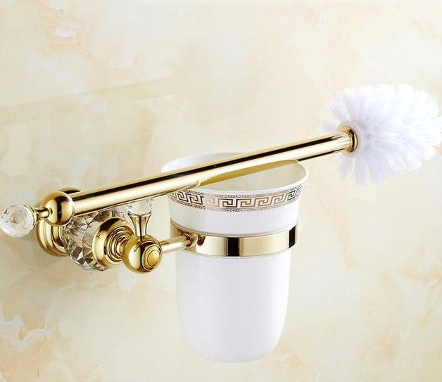 Holder Crystal Gold Washroom