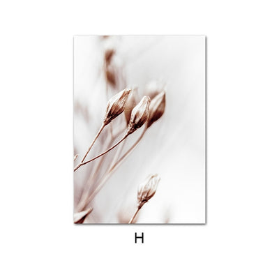 Scandinavian Nature Plant Flower Canvas Painting