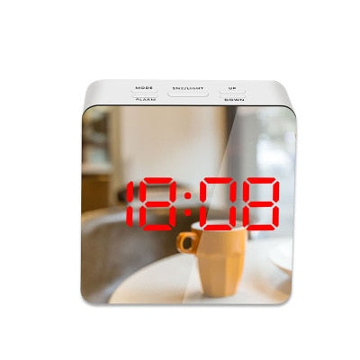 LED Mirror Digital Alarm Clock