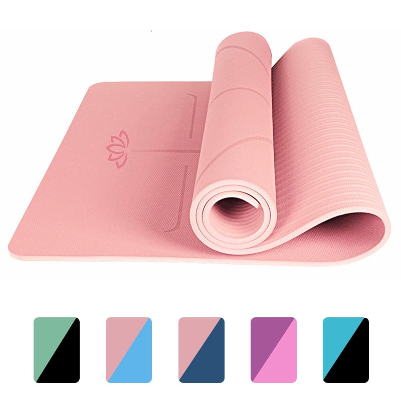 Yoga Mat with Position Line