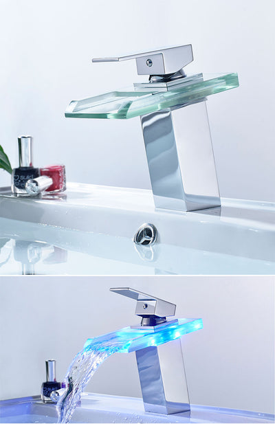 LED Colors Change Glass Taps