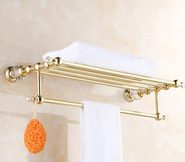 Holder Crystal Gold Washroom