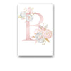 26 English Letters Pink Flower Children's Bedroom Canvas