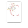 26 English Letters Pink Flower Children's Bedroom Canvas