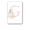 26 English Letters Pink Flower Children's Bedroom Canvas