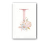 26 English Letters Pink Flower Children's Bedroom Canvas