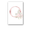 26 English Letters Pink Flower Children's Bedroom Canvas