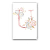 26 English Letters Pink Flower Children's Bedroom Canvas