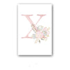 26 English Letters Pink Flower Children's Bedroom Canvas